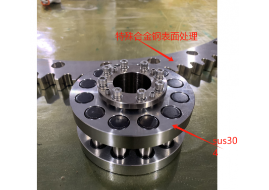 RGD齒圈齒輪是全SUS304不銹鋼材質(zhì)還是其他材質(zhì)？特殊合金鋼表面處理會(huì)生銹嗎？硬度多少？